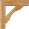 Ekena Millwork Olympic Block Rough Sawn Bracket w/ Offset Brace, Western Red Cedar, 6"W x 22"D x 22"H BKT0604X22X22OLY05RWR - alternate 4